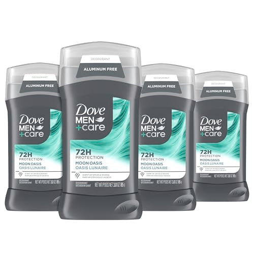 Dove Men+Care Aluminum-Free Deodorant Moon Oasis 4 Count for a Long-Lasting Scent, with 72H Odor Protection, 3.0 oz Beauty and Personal Care DOVE MEN + CARE