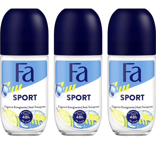 Fa Deodorant 1.7 Ounce Roll-On Sport (50ml) (3 Pack) Beauty and Personal Care Fa