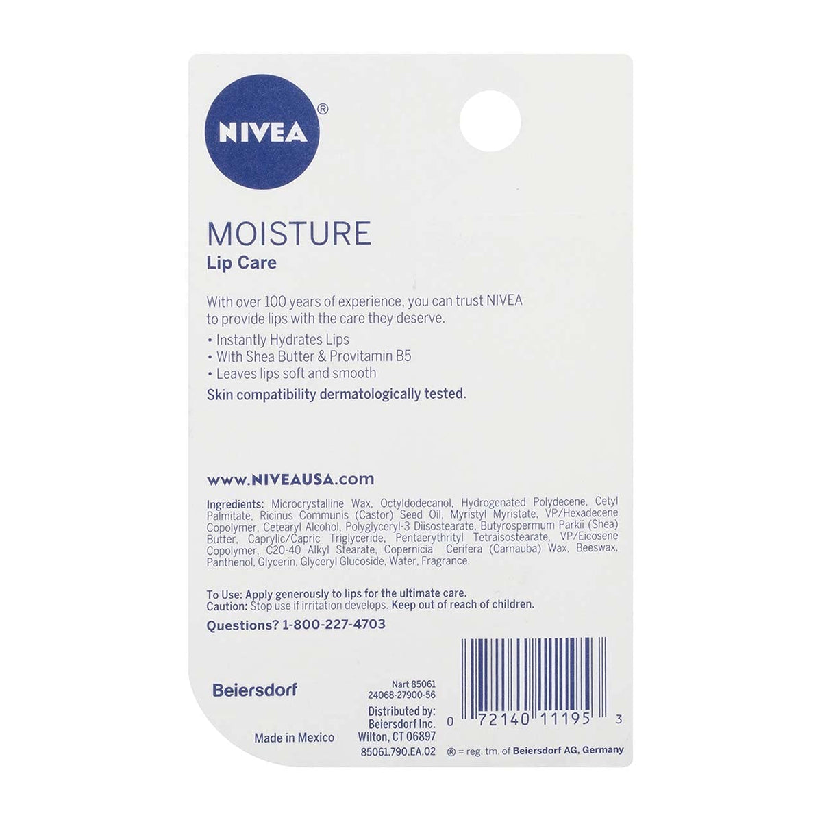 NIVEA A Kiss of Moisture Essential Lip Care 0.17 oz (Pack of 5) Beauty & Personal Care NIVEA