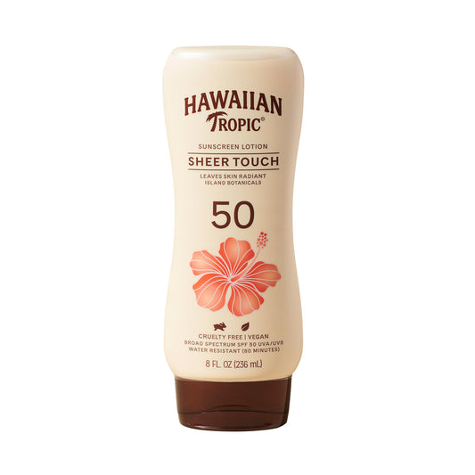Hawaiian Tropic Sunscreen Sheer Touch Broad Spectrum Sun Care Sunscreen Lotion - SPF 50, 8 Ounce (Pack of 2) Beauty & Personal Care Hawaiian Tropic