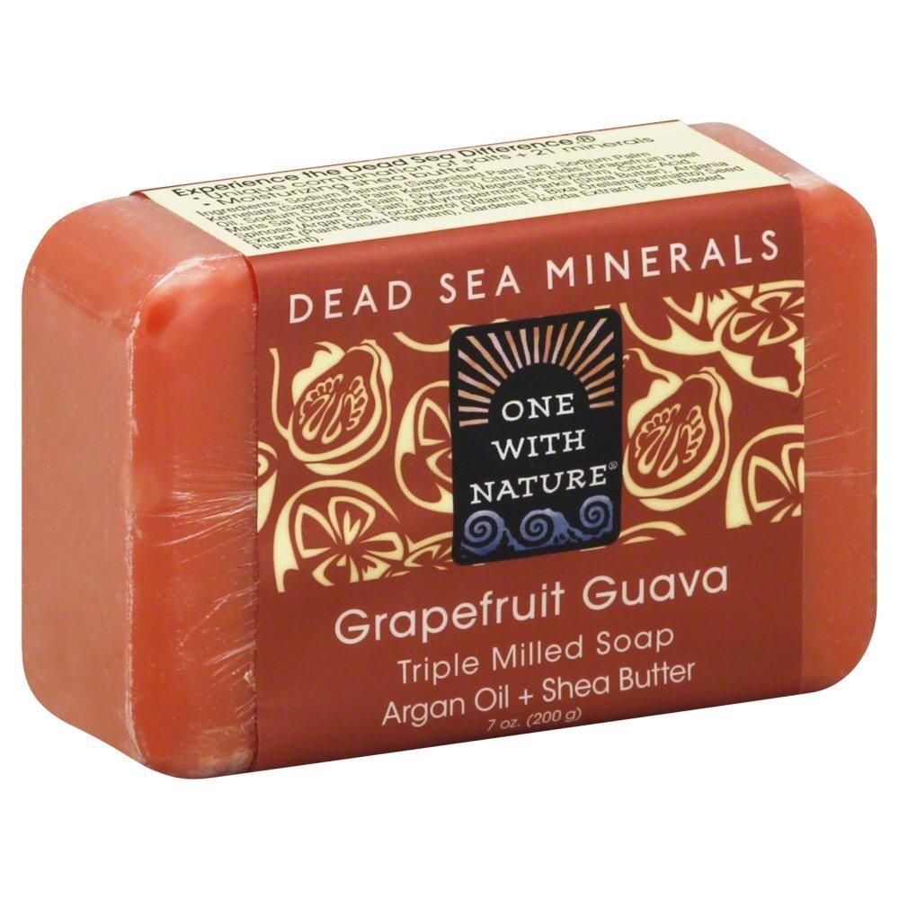 One With Nature Grapefruit Guava Triple Milled Dead Sea Bar Soap, 7 Ounce - 1 each. Beauty & Personal Care One With Nature