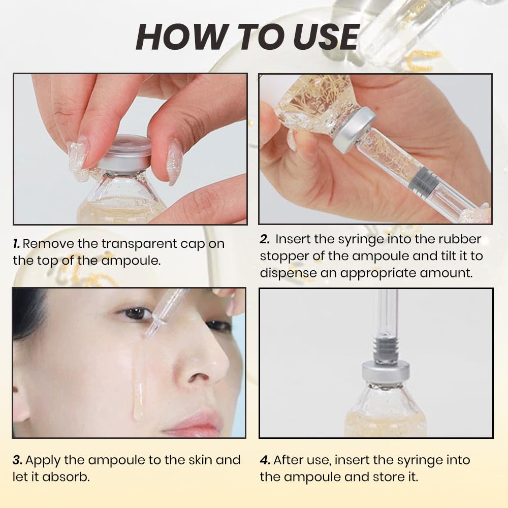 BARUBT Deep Collagen Peptide Intensive Ampoule, Korean Anti-Aging Facial Serum for Face Tightening, Lifting, Smoothing, Hydrating, 40ml, 2 Pack Beauty & Personal Care LIHUOMEI