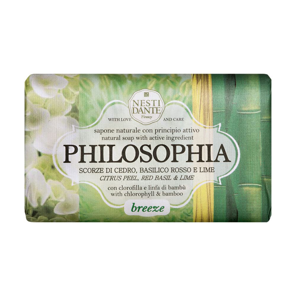 Nesti Dante Philosophia Natural Soap, Breeze/Citrus Peel/Red Basil and Lime With Chlorophyll and Bamboo, 8.8 Ounce Beauty & Personal Care Nesti Dante