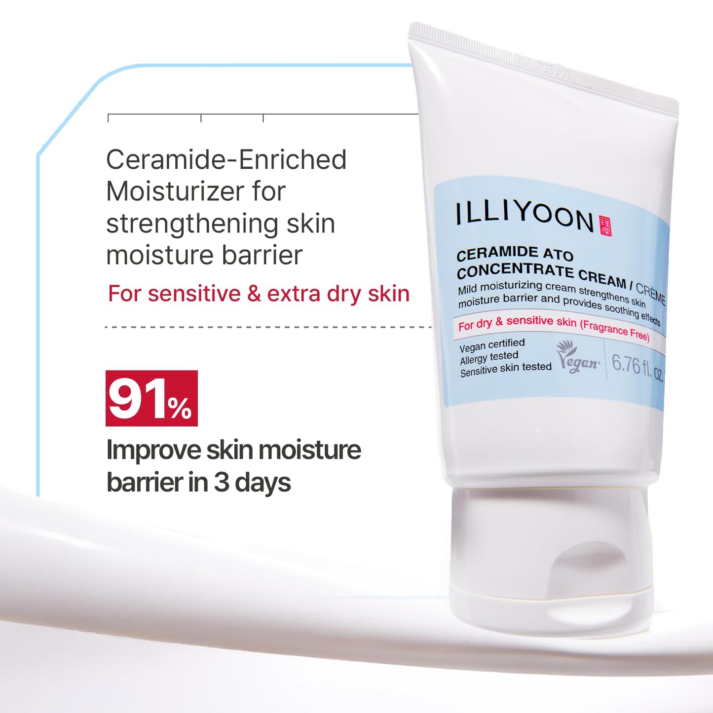 Illiyoon Ceramide Ato Concentrate Cream | Moisturizer for Dry & Sensitive Skin, 100hr Lasting Hydration, For Face & Body, Gentle for Infants, Moisture Beauty and Personal Care Illiyoon