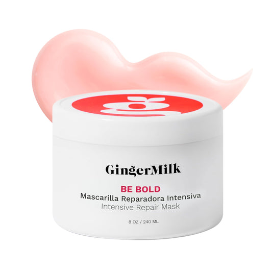 Ginger Milk Natural Care Intensive Repair Hair Mask for Dry/Damaged Hair due to Coloring, Chemical Processes, hot styling tools and dryers | BE BOLD Beauty & Personal Care Ginger Milk Natural Care
