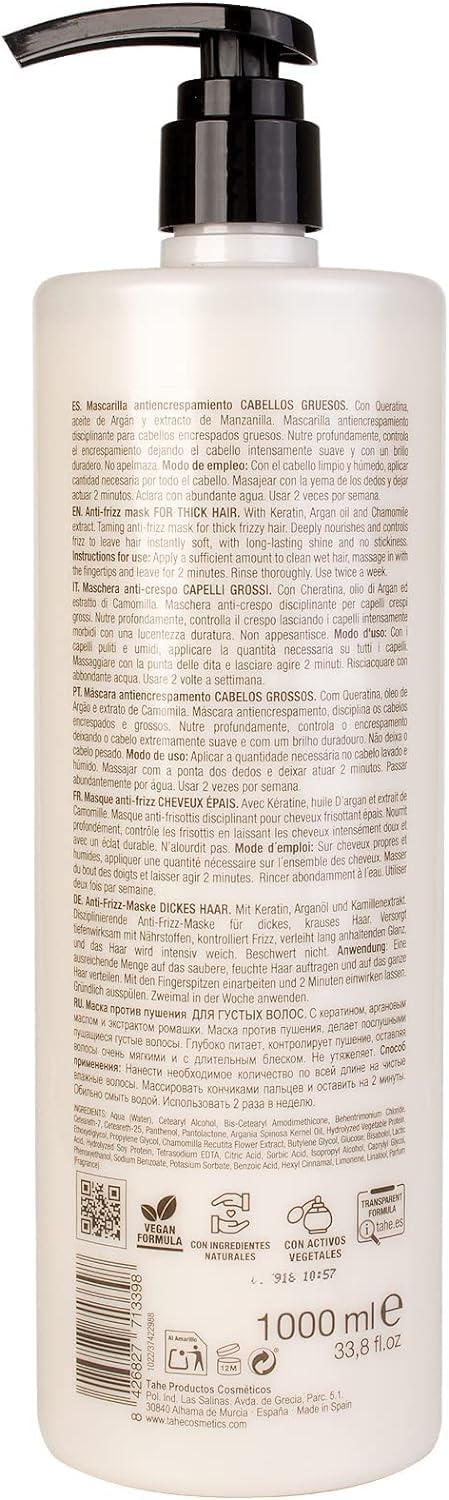Tahe Miracle Gold Kit For Frizz Control - Shampoo 1000ml + Mask 1000ml + Styling Cream 100ml Beauty & Personal Care Tahe