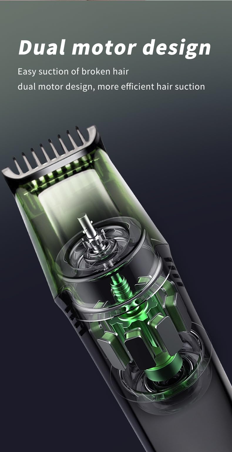 QDKVTNDJZ Professional Beard Trimmer for Men: All-in-One Vacuum Mustache with Precision Dial,Adjustable 20 Length Setting Premium Facial Hair Groomer Beauty and Personal Care QDKVTNDJZ