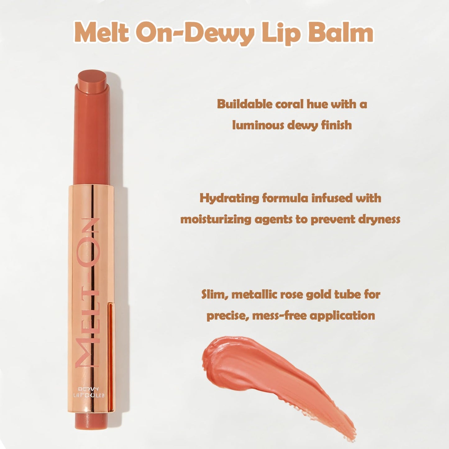 Oz Lab Beauty Melt On Dewy Lip Balm - Coral Tint, Hydrating Click-Up Lip Moisturizer, Cruelty-Free, 0.21FL.OZ/6 ML?pack of 1 Beauty and Personal Care OZ LAB