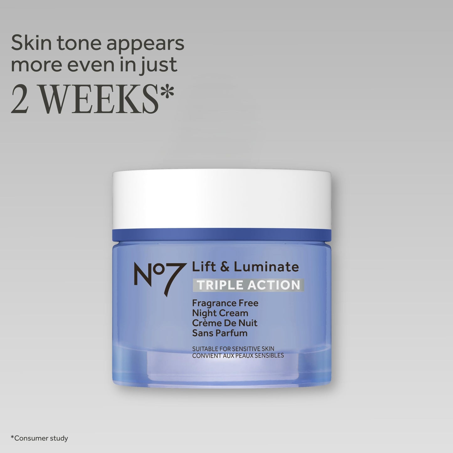 No7 Lift and Luminate Triple Action Fragrance-Free Night Cream - Anti-Wrinkle Collagen Peptide Brightening Moisturizer with Hyaluronic Acid, Hibiscus Beauty and Personal Care No7