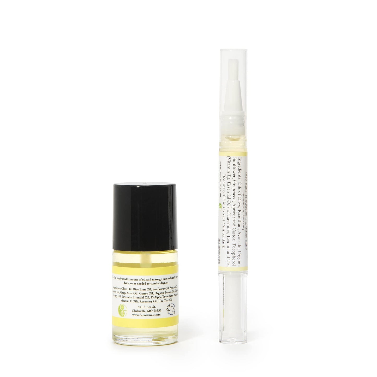 Bee Naturals Nail & Cuticle Oil 0.5 oz - Heals Cracked Nails & Rigid Cuticles. Deep moisture for nails and cuticles. Contains rich avocado and castor Beauty & Personal Care Bee Naturals
