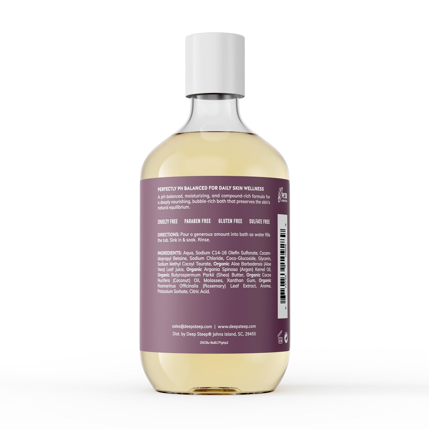 Deep Steep Fig Apricot Bubble Bath for Women, Hypoallergenic, Clinically Tested, Clean Formula for Sensitive Skin, Sulfate-Free, 17 fl oz Bottle Beauty and Personal Care Deep Steep