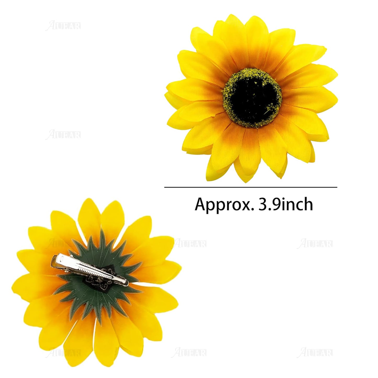 AUEAR, 12 Pack Sunflower Alligator Clips Duckbill Hair Flower Barrettes Styling Accessories for Women Beach Summer Party Beauty & Personal Care AUEAR