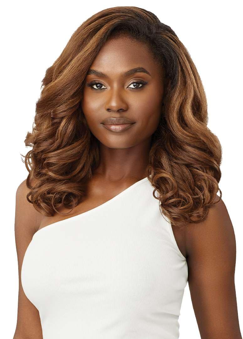 Outre Quick Weave Synthetic Half Wig - Kaida (DR2/HAZELNUT BROWN)