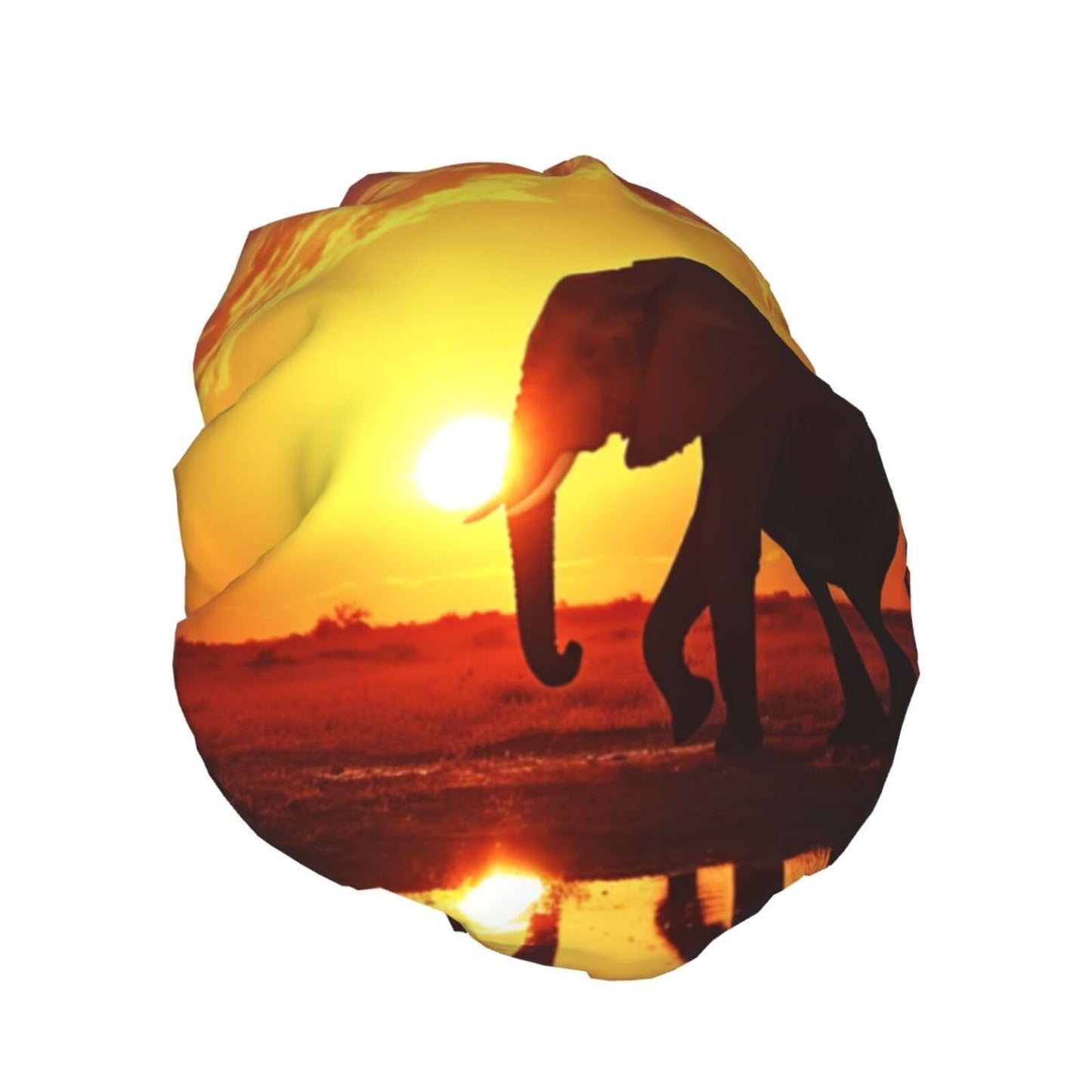 Elephant Pictures Shower Cap For Women Reusable Double Layers Bathing Bath Cap Hair Caps Waterproof Elastic Band Ladies Spa Salon Shower Hat Hair Caps Beauty and Personal Care GDSHJKLW