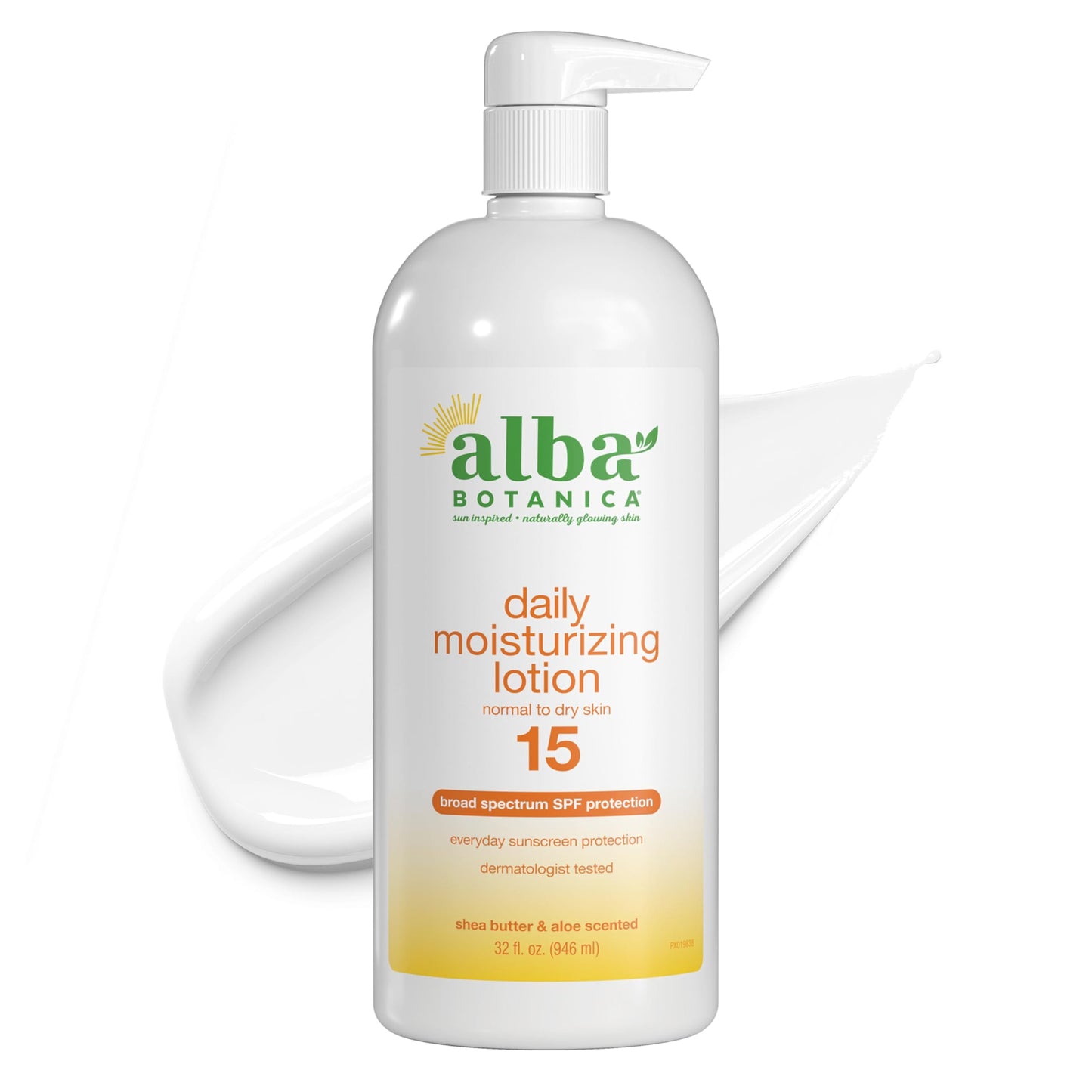 Alba Botanica Daily Moisturizing Lotion SPF 15, Normal to Dry Skin, with Shea Butter and Aloe, 32 Oz (Packaging May Vary) Beauty & Personal Care Alba Botanica