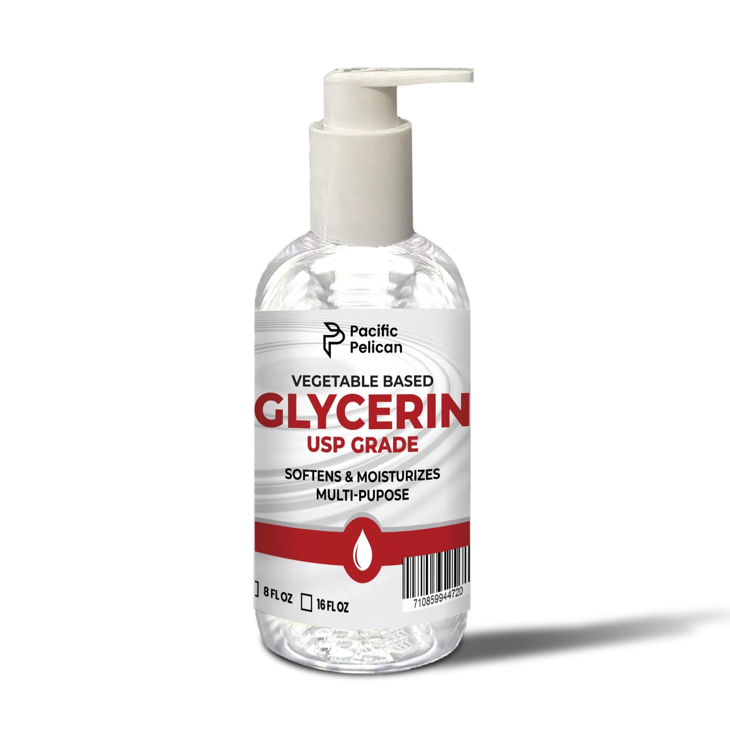 Pacific Pelican Vegetable-Based Glycerin | USP Grade | Softens & Moisturizes | Multi-Purpose (8 fl oz) Beauty & Personal Care Pacific Pelican
