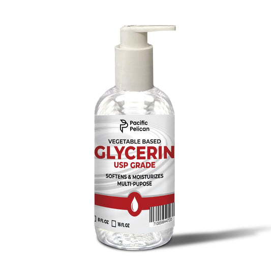 Pacific Pelican Vegetable-Based Glycerin | USP Grade | Softens & Moisturizes | Multi-Purpose (8 fl oz) Beauty & Personal Care Pacific Pelican
