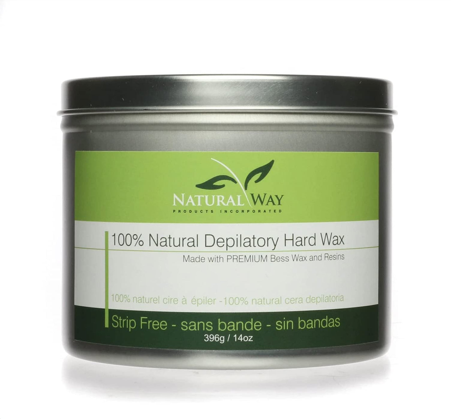 Natural Way Hard Wax: Face & Body Waxing - Tea Tree Formula Universal Can - 14oz/396g, For normal to oily skin Beauty and Personal Care Natural Way