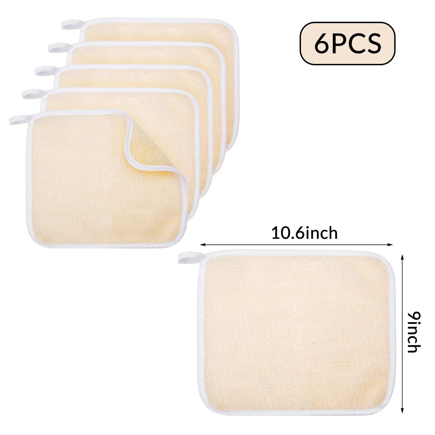 15 Count Exfoliating Washcloth for Body and Face Facial Wash Cloths Bath Scrub Soft Weave Loofah Towel Exfoliate Bath Towel Remove Dead Skin Wash Beauty and Personal Care Plmmwd