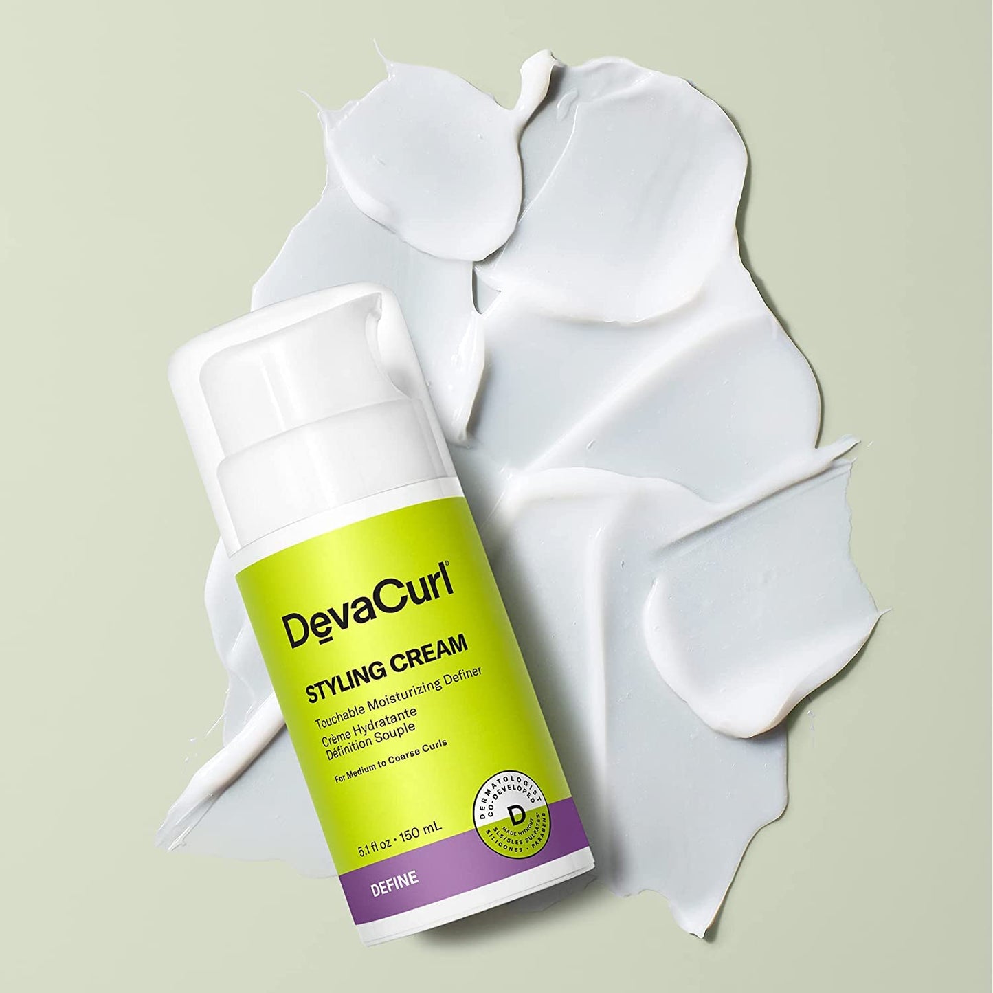 DevaCurl Styling Cream Touchable Rich Moisturizing Definer, Citrus Zest, 5.1 fl. oz | Maintains Moisture | Hydrates and Smoothes Curls Beauty and Personal Care DevaCurl