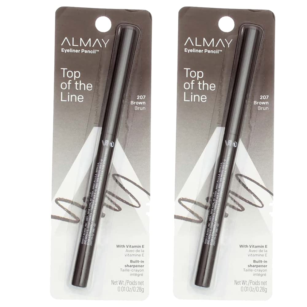 Almay Eyeliner Pencil - Top of the Line - 207 Brown - Pack of 2 Beauty & Personal Care Almay