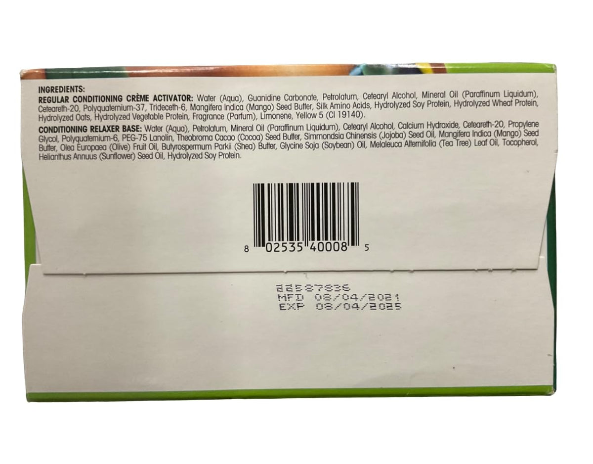 African Pride Olive Miracle Deep Conditioning No-Lye Relaxer - Regular Kit 8-Count