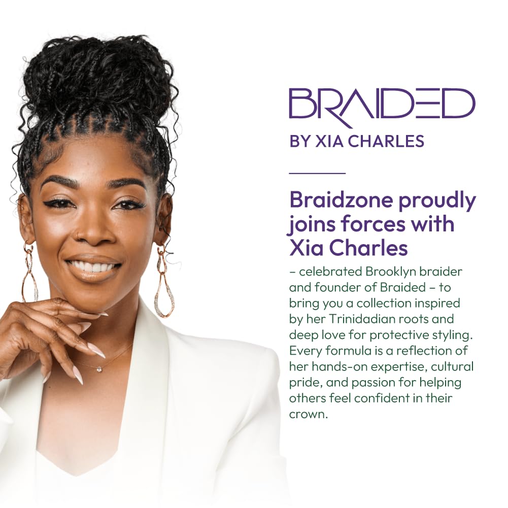 ORS Olive Oil Braidzone Braid Sheen Spray with Lavender, Acai & Biotin for Hair & Scalp Nourishment 10 Ounces