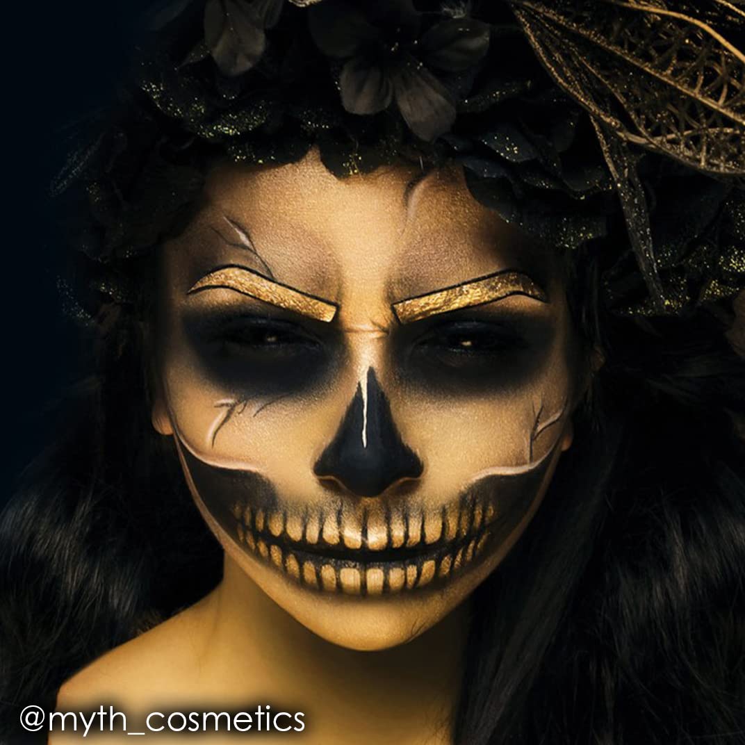 Mehron Makeup Fantasy FX Cream Makeup | Water Based | Halloween | Gold Face & Body Paint For Adults 1 fl oz (30ml) (Gold) Beauty & Personal Care Mehron
