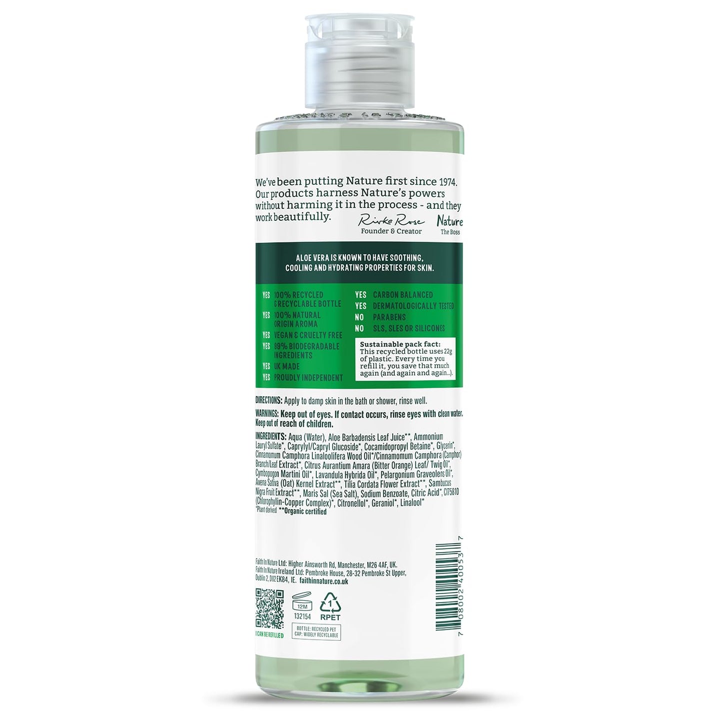 Faith In Nature Aloe Vera Rejuvenating Body Wash 400ml Beauty & Personal Care FAITH IN NATURE