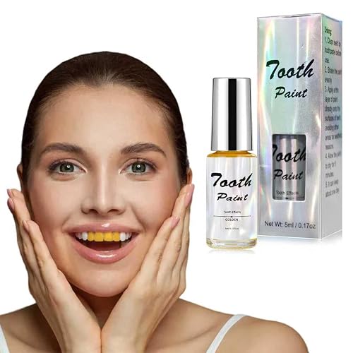 Gold Tooth Paint, Temporary Gold Out Tooth Makeup, Quick Dry & Realistic, No Streak, Perfect for Creating Golden Teeth SFX & Pirate Teeth Makeup Beauty & Personal Care VPCRT6