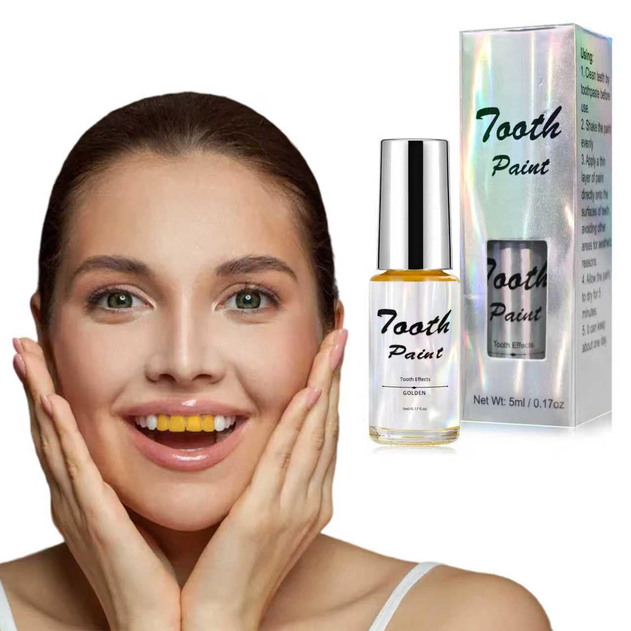 Gold Tooth Paint, Temporary Gold Out Tooth Makeup, Quick Dry & Realistic, No Streak, Perfect for Creating Golden Teeth SFX & Pirate Teeth Makeup Beauty & Personal Care VPCRT6