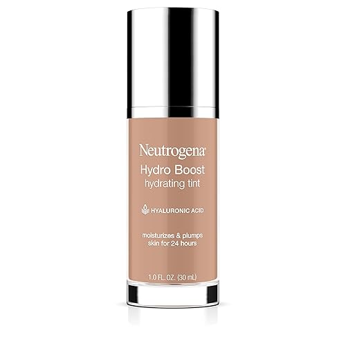 Neutrogena Hydro Boost Hydrating Tint Foundation Makeup for Dry Skin, with Hyaluronic Acid, Lightweight Oil-Free Water Gel, Non-Comedogenic, 50 Soft Beauty & Personal Care Neutrogena
