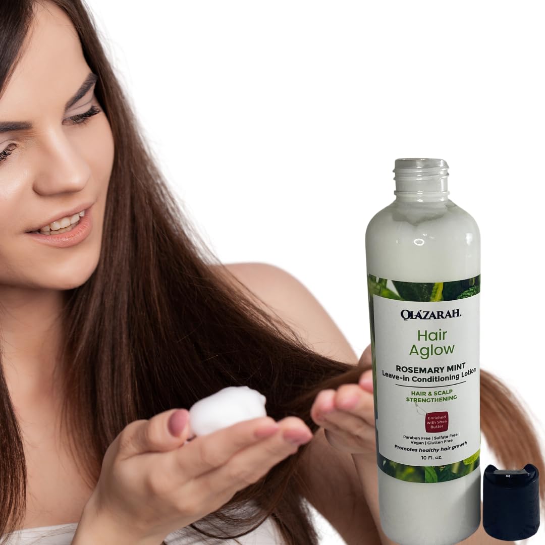 Rosemary & Mint Hair & Scalp Bundle | Strengthening Shampoo, Conditioner, Leave-In Conditioner, Leave-In Mist Spray, Oil Serum & Styling Gellie Beauty & Personal Care OLAZARAH