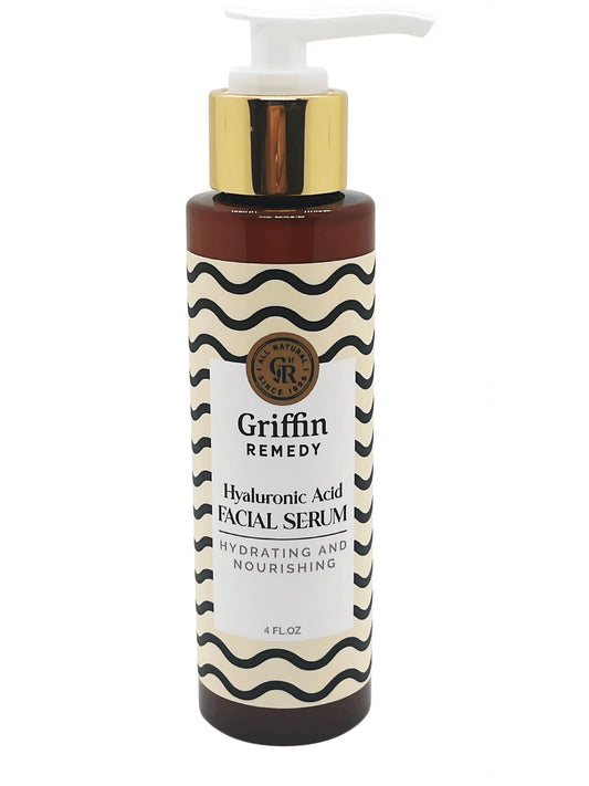 Griffin Remedy Hyaluronic Acid Facial Serum, with Vitamin C, Aloe Vera and Botanicals, Hydrating and Nourishing, Reduces Fine Lines and Wrinkles, 4 Beauty & Personal Care Griffin Remedy
