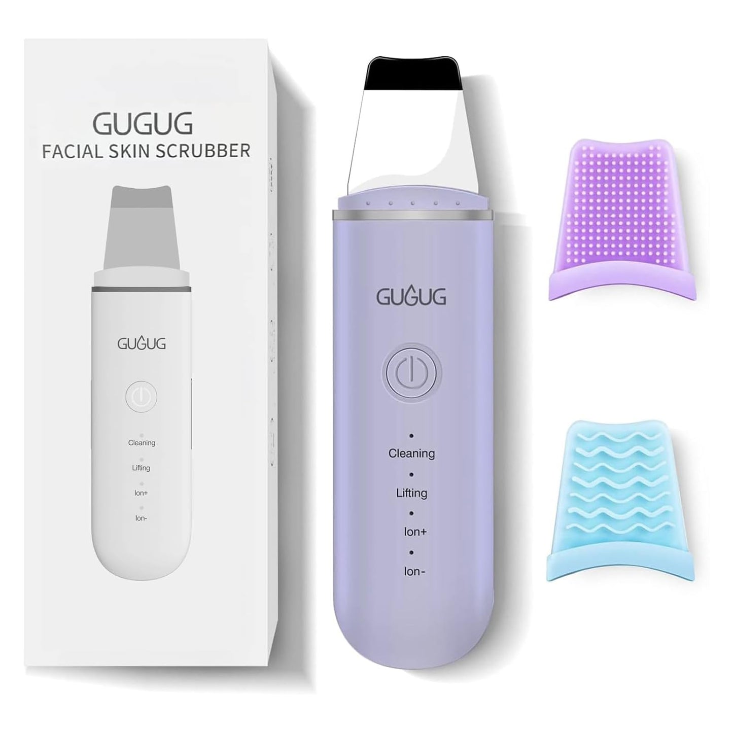 GUGUG Skin Scrubber Face Spatula, 4 Modes Skin Spatula Blackhead Remover Pore Cleaner-Purple Beauty & Personal Care GUGUG