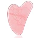 Ecoswer Gua Sha Facial Tool,Guasha Tool for Face,Facial and Body Massager,Natural Stones Rose Quartz,Scraping and SPA Acupuncture Therapy Beauty & Personal Care Ecoswer