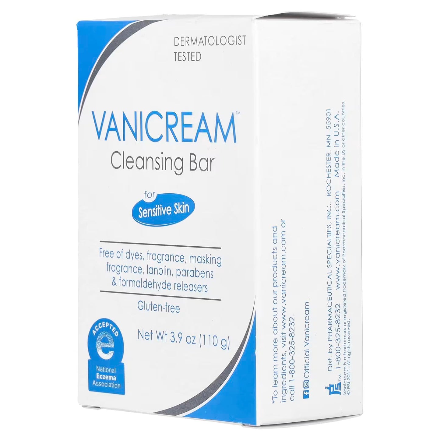Vanicream Cleansing Bar, Fragrance Free - 3.9 Ounce (Pack of 11) Beauty & Personal Care Vanicream