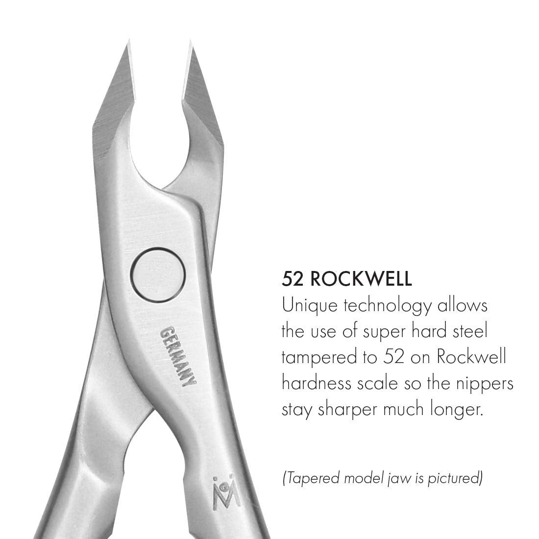 GERMANIKURE Standard Professional Cuticle Trimmer - 1/2 Half Jaw Nipper - Ethically Made in Germany - FINOX Stainless Steel Sharp Cuticle Remover Beauty & Personal Care GERmanikure