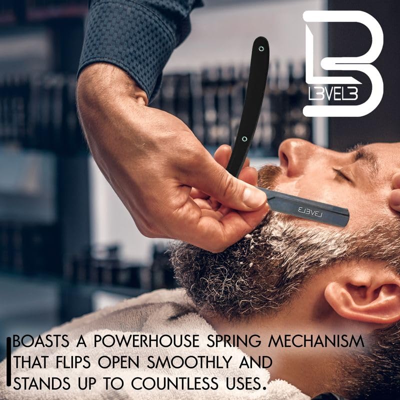 L3 - Level 3 Turkish Razor - Rust Free Straight Edge Razor (Black) Beauty and Personal Care L3