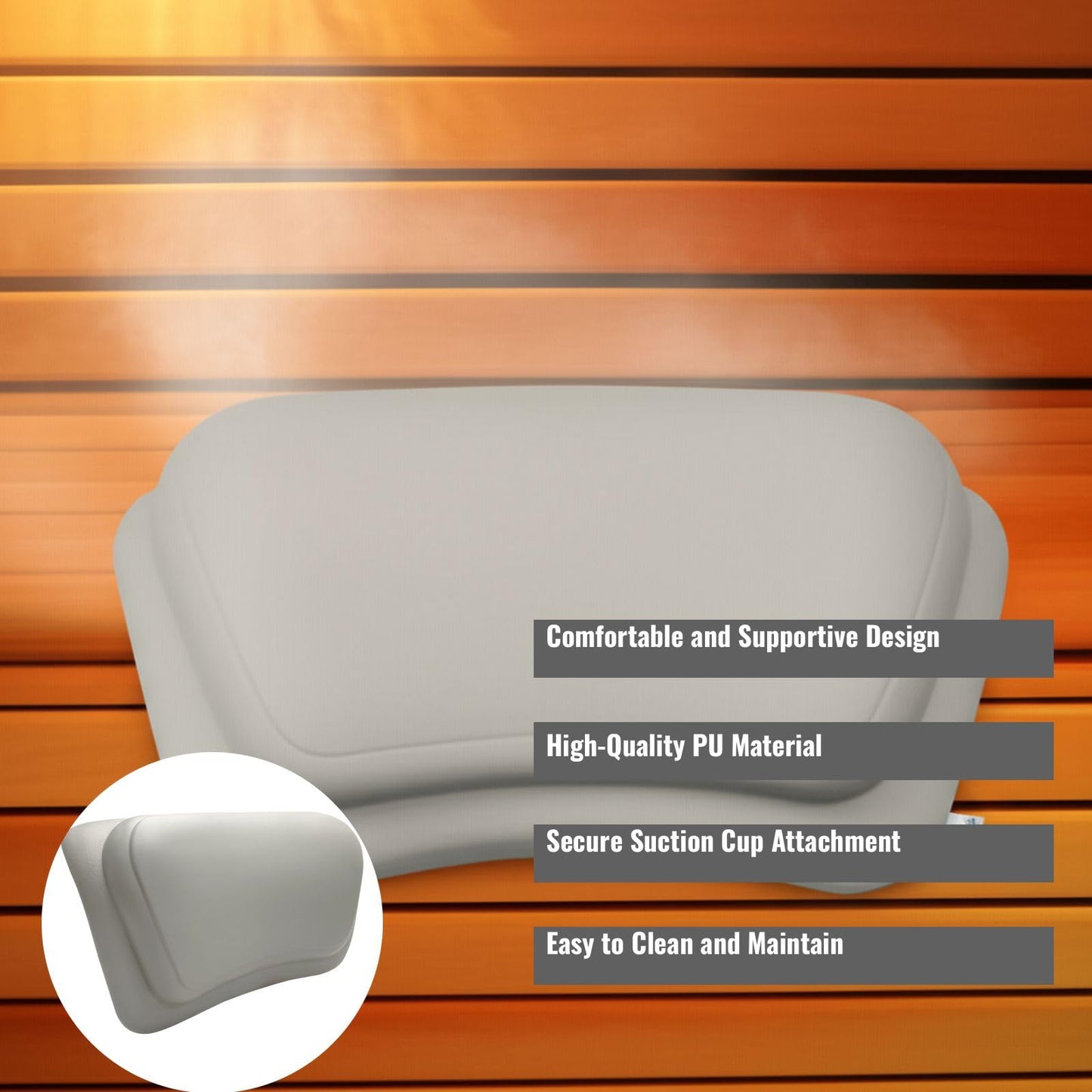 Luxury Bath Pillow with Suction Cups for Tub Comfort and Neck Support Beauty and Personal Care Syyavrrta