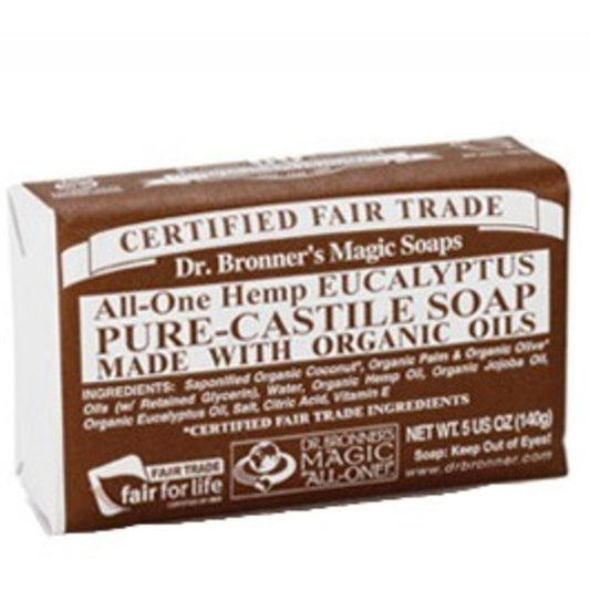 Dr. Bronner's Magic Soaps: Pure Castile Bar Soap, Eucalyptus 5 oz (5 pack) Beauty & Personal Care Dr. Bronner's