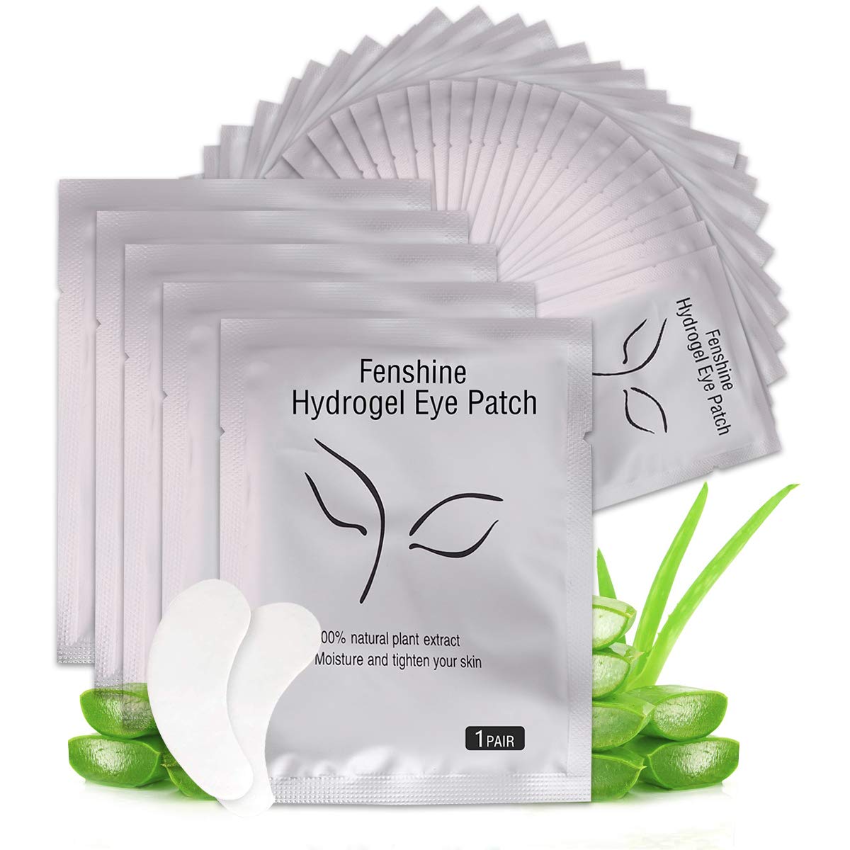 fenshine 100 Pairs Eyelash Extension Eye Pads Lint Free Hydrogel Eye Patches Professional for Lash Extensions Supplies Beauty & Personal Care fenshine