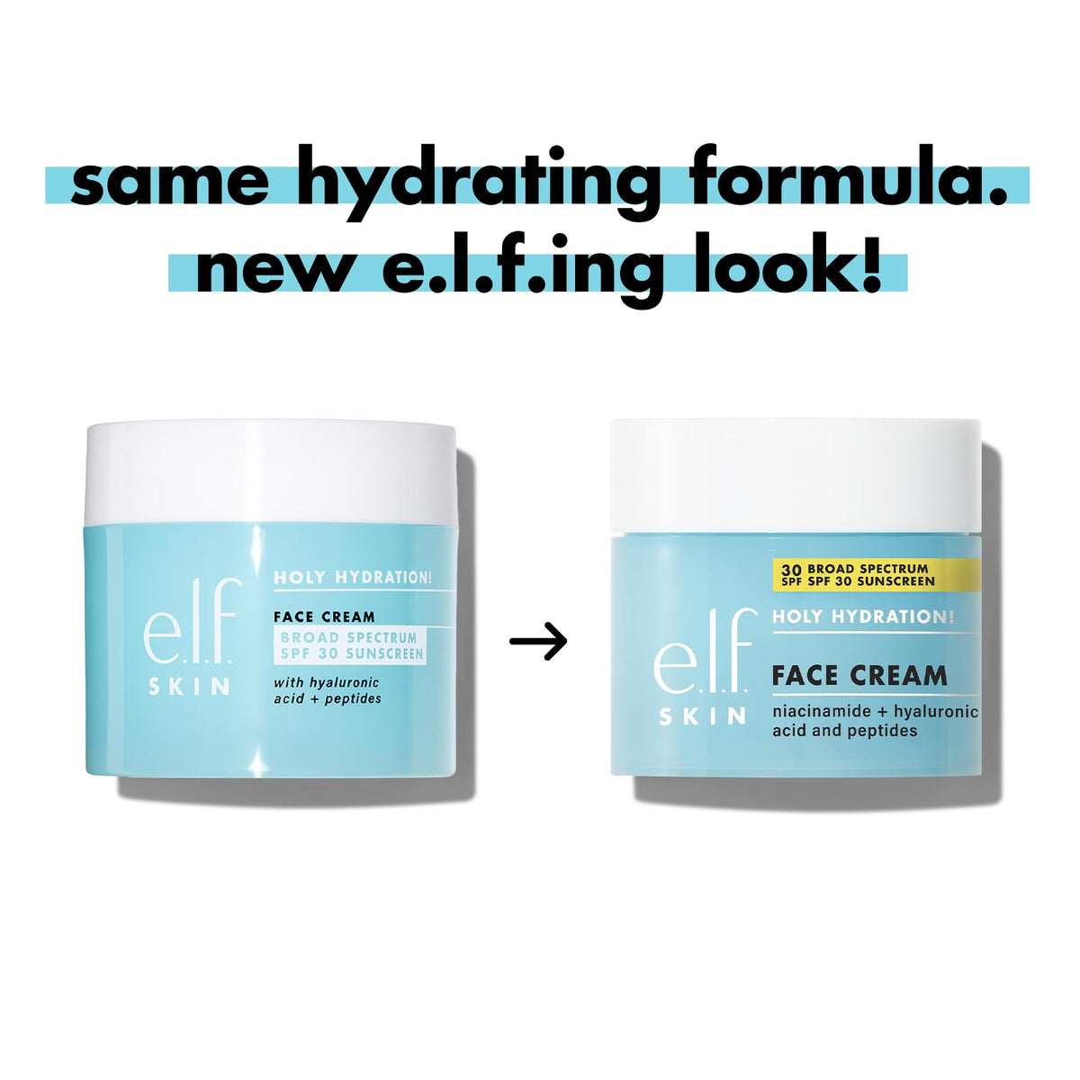 e.l.f. SKIN Holy Hydration! Face Cream - Broad Spectrum SPF 30 Sunscreen, Moisturizes & Softens Skin, Quick-Absorbing & Ultra-Hydrating, 1.7 Oz (50g) Beauty & Personal Care e.l.f.