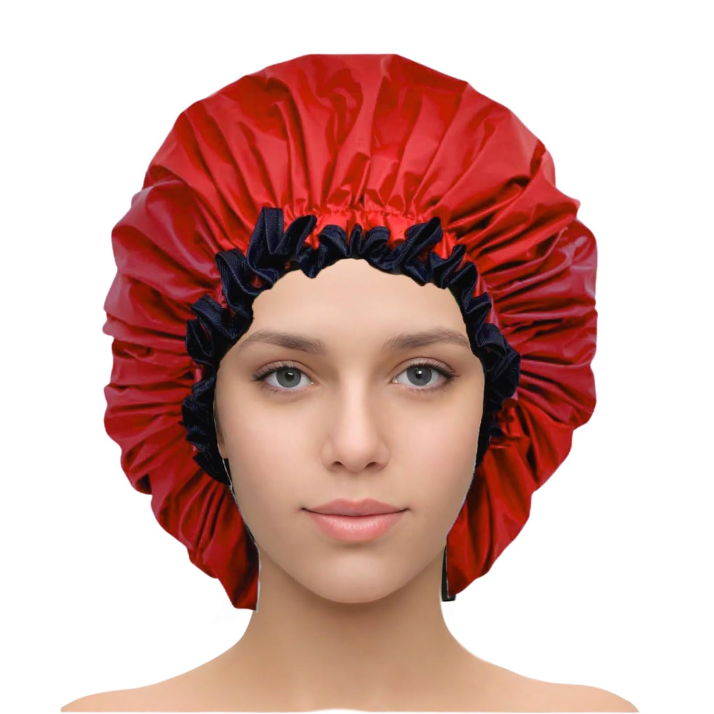 ELEBOX Premium Collection Super Jumbo Shower Cap for Braids Double-Layer Satin Waterproof Reusable Bonnet Sleep Cap Beauty and Personal Care ELEBOX