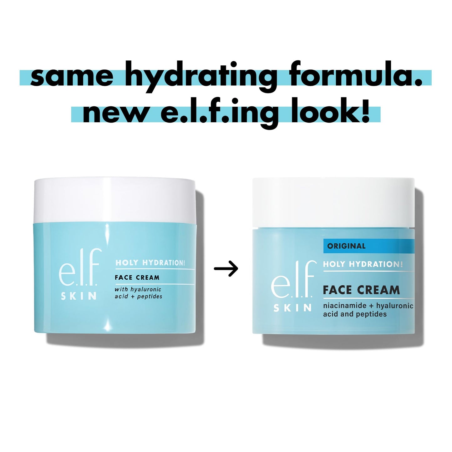 e.l.f. SKIN Holy Hydration! Face Cream with Hyaluronic Acid, Niacinamide & Peptides, Nourishing & Plumping Moisturizer, Vegan & Cruelty-Free Beauty & Personal Care e.l.f.