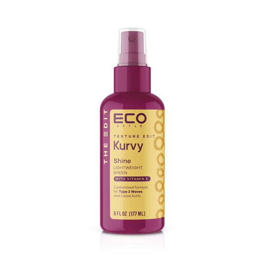 Eco Style, Texture Edit, Kurvy Shine Lightweight Sheen for Type 2a to 2c wavy hair - Finish off any style by adding rich nutrients for a perfectly Beauty & Personal Care Eco Style