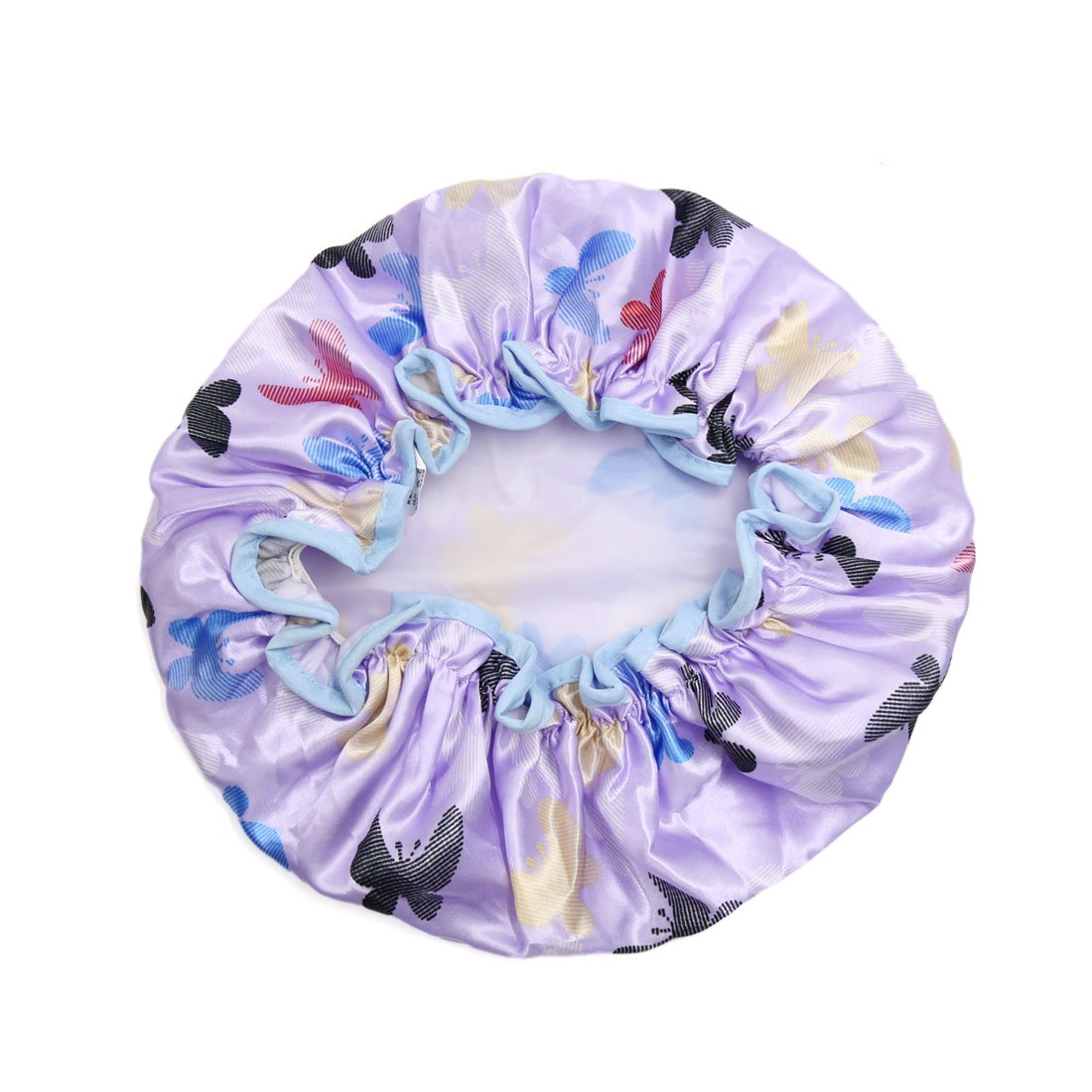 Ruilogod Purple Polyester Dual Layer Waterproof Elastic Shower Bath Salon Hair Cap Hat (id: 32d 432 c9b 3e6 44a Beauty and Personal Care Ruilogod