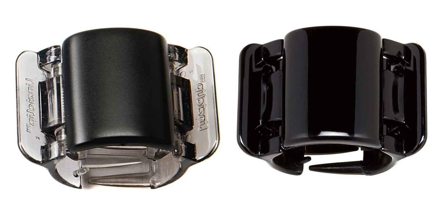 Linziclip Hair Jawclip Midi Black Solid & Black Matte Bundle, 2-pack Beauty & Personal Care Allure Style Accessories