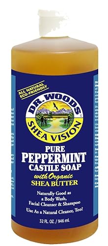 Sylvia's Hair Products Dr. Woods Castile Soaps, Peppermint Soap with Shea Butter, 32-Ounce (Pack of 12) Beauty & Personal Care Dr. Woods