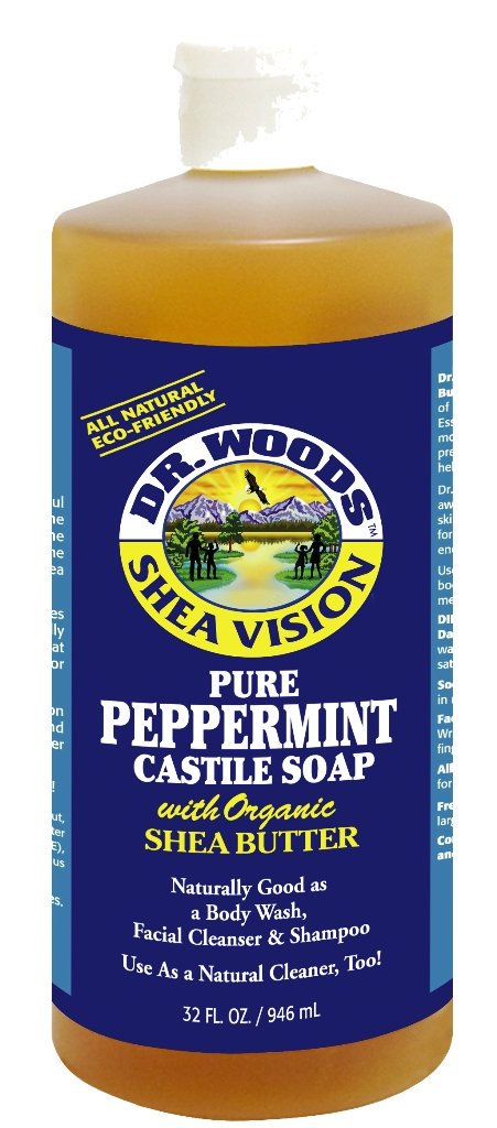 Sylvia's Hair Products Dr. Woods Castile Soaps, Peppermint Soap with Shea Butter, 32-Ounce (Pack of 12) Beauty & Personal Care Dr. Woods